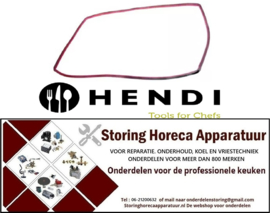 129900394 - Deurrubber B 640mm L 370mm 4-zijdig 6 haken buitenmaat HENDI