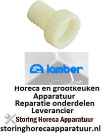 465506122 - Slangaansluiting kunststof recht draad 1¼" slang ø 31mM LAMBER