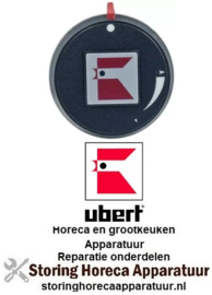 112107978 - Knop ø 50mm zwart voor apparatuur UBERT