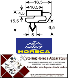 906901662 - Koeldeurrubber B 569mm L 1295mm steekmaat HORECA-SELECT