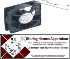 316601120 - Axiaalventilator 12VDC 0,8 W L 92 mm B 92 mm H 25 mm lager kogellager aansluiting kabel 1600mm