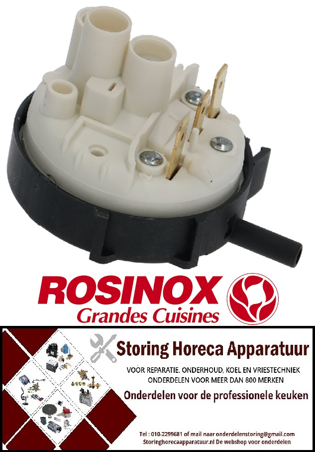 272541003 -Pressostaat drukbereik 55/35mbar aansluiting 6mm ø 58mm drukaansluiting horizontaal spoeltechniek ROSINOX