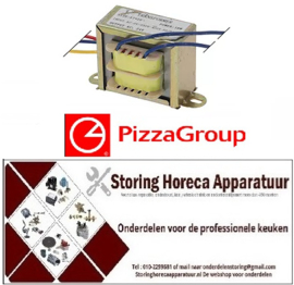 144403320 - Transformator secundair 24VAC 18VA aansluiting kabel H 50mm L 60mm B 30mm 50/60Hz Pizza-Group