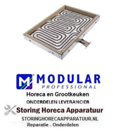 130 490156 -Stralingselement rechthoekig 7500W 400V L 280mm B 400mm VC 3 aansluitingen 6 Modular