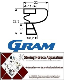 H644901644 - Koeldeurrubber B 670mm L 1490mm steekmaat GRAM BF930