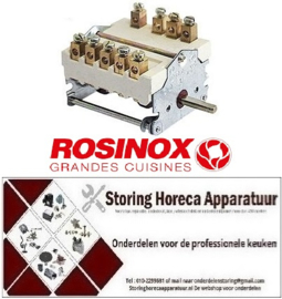 214300106 -Nokkenschakelaar 7 schakelstanden 1NO/2CO schakelvolgorde 0-1-2-3-4-5-6 32A as ø 6x4,6mm ROSINOX