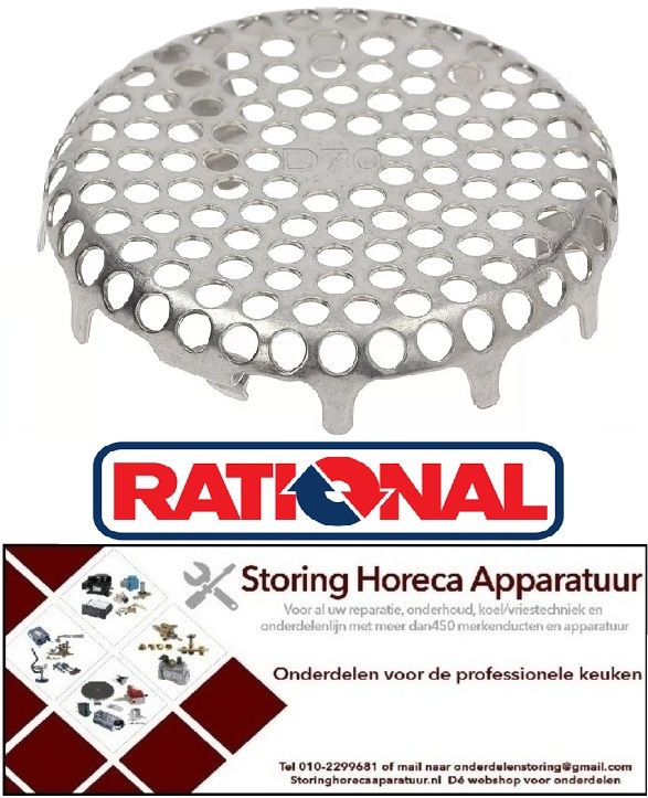 171PT00008878 - Afvoerfilter ø 70mm voor oven model RATIONAL CM101, CM61, SCC101, SCC61