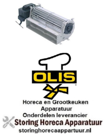 371601110 -Dwarsstroomventilator 28W 230V motorpositie links rol ø 60mm wals L 180mm -30 tot +100°C OLIS