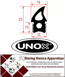 P832KGN1343C - Ovendeurrubber L 335 cm voor oven UNOX XV893