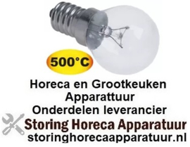 433357100 - Gloeilamp t.max. 500°C fitting E14 25W 240V ø 45mm  voor Pizzaoven type K4500