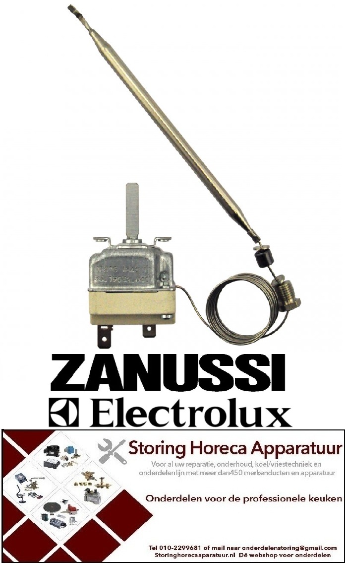 VE165.03900.46 - Thermostaat 105°-192°C 1-polig Voeler 133/Ø6mm Capillair 870mm Electrolux