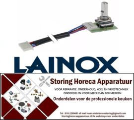 374403835 - Potmeter rotatiehoek 360° as ø 6x4,6mm as L 26mm voor heteluchtoven kabellengte 600mm RVS LAINOX