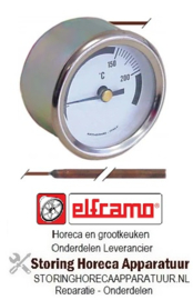 049541303 - Thermometer inbouw ø 52mm t.max. 200°C +150 tot +200°C voeler ø 4mm voeler L 75mm ELFRAMO