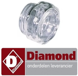12309950208400 - Beschermglas draad ø 33,5mm ø 42mm voor lamp pizzaoven ( OUD MODEL ) DIAMOND