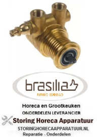 104499088 - Drukverhogings pompkop PA074 FLUID-O-TECH met bypass koper BRASILIA