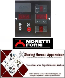 750401435 -Bedieningsprint elektrische pizzaoven L 140mm B 140mm knoppen 4 Morreti