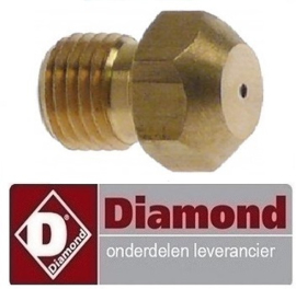 218100807 - Gasinspuiter draad M10x1 SB 12 boring ø 0,95mm  ( PROPAAN GAS ) DIAMOND G77/6F11T-N