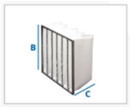 20121410 - Synthetisch zakkenfi lter, klasse M5 - B288 X H892 X D360mm - 3 ZAKKEN