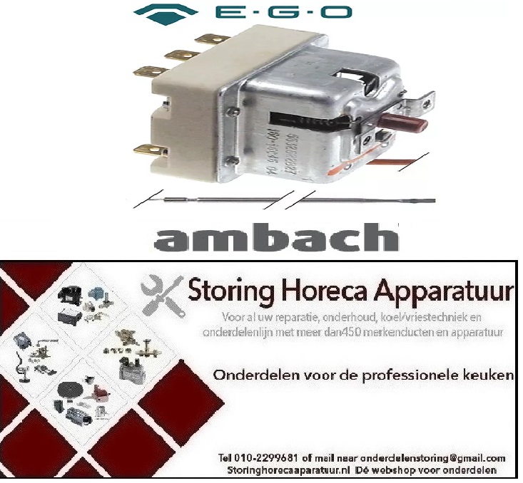 647375545 -Maximaalthermostaat uitschakeltemp. 150°C 3-polig 20A voeler ø 3,1mm voeler L 219mm pijp ø 890mm AMBACH
