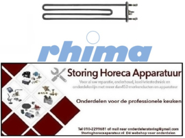 309415000 -Verwarmingselement 2900W 230V VC 1 flens 70x26mm L 272mm B 51mm pijp ø 6,3mm aansluiting M4 Rhima