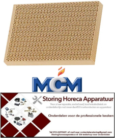 141104597 - Keramiekplaat L 102mm B 72mm H 13mm voor kippengrill TecnoMCM