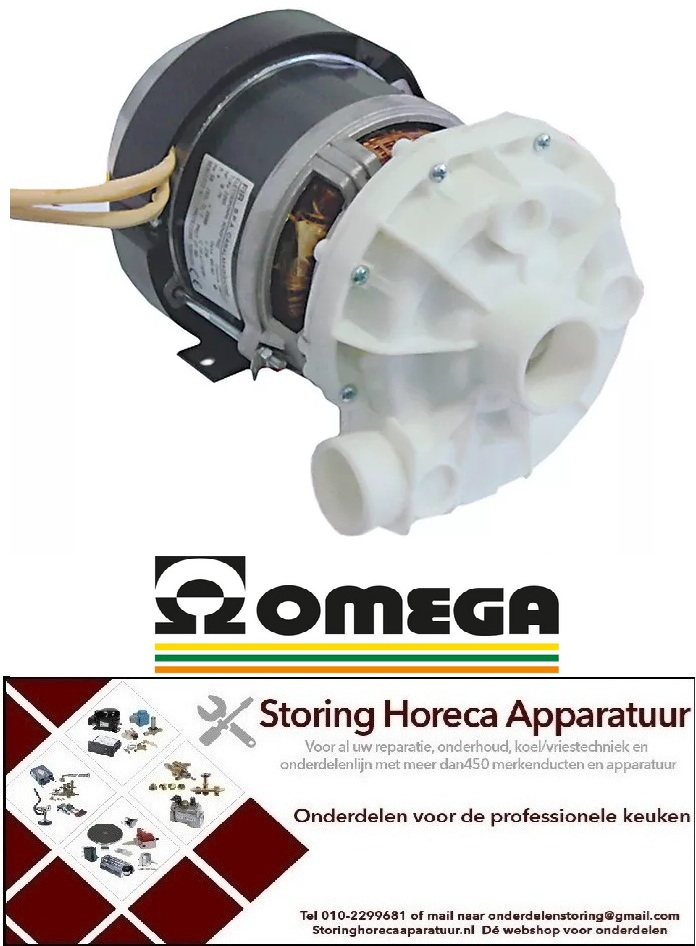 2633122747 - Waspomp ingang ø 45mm uitgang ø 40mm 230V 50Hz fasen 1 0,55kW OMEGA
