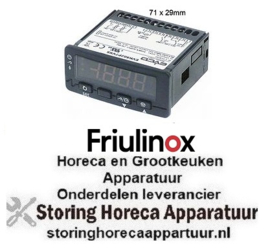 103995036 -Elektronische regelaar EVCO type EVK802P7 inbouwmaat 71x29mm 230V spanning AC NTC/PTC FRIULINOX