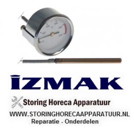 498403658 - Thermometer inbouw ø 60mm t.max. 500°C 0 tot +500°C IZMAK