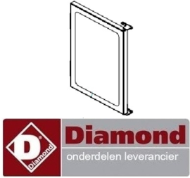 343-016625-300 - Glazendeur midden voor flessenkoelkast DIAMOND TAVT/4G-R2
