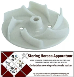 049510610 - Pompschoep ø 95,5mm H 23mm asafname ø 9/8mm rotatierichting rechts afname ø 16mm messen 6