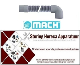 059530571 - Afvoerslang DN24 L 1500mm recht ø binnen 24mm recht ø buiten 29mm haaks ø binnen 29mm MACH