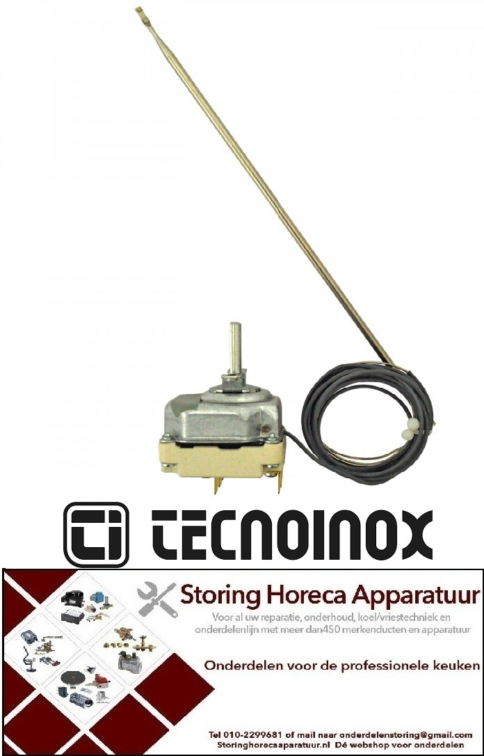 VE62.3390.056 - Thermostaat 102°-187°C 3-polig Voeler 231/Ø4mm Capillair 2580/1800mm voor friteuse Tecnoinox