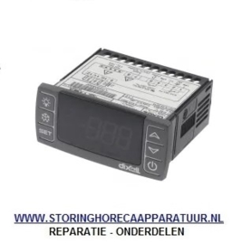 529378384 - Thermostaat elektronische regelaar DIXELL XR40CX-5N0C1 inbouwmaat 71x29mm 230V spanning AC NTC/PTC