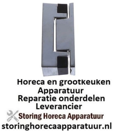 516690119 - Zijkant deurscharnier L 100mm B 19mm bevestigingsafstand 80mm aanslag links/rechts