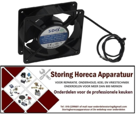 842601787 -Axiaalventilator 230VAC 20W L 119mm B 119mm H 38mm lager glijlager aansluiting steker