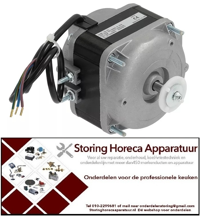 1917.202.34 - Ventilatormotor 18W 230V 50/60Hz B 93mm K 15mm E 43,5mm buitenmaat 83x83mm kabellengte 1500mm