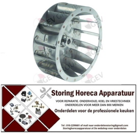 183514507 - OVEN ventilatorblad messen 15 D1 ø 160mm D2 ø 11mm D3 ø 16mm H1 60mm H2 18mm