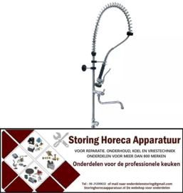 334548801 - Voorspoeldouche met standventiel bovendeel 1/2" met zwenkventiel aansluiting 1/2" driekantgreep