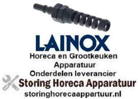 194440027 - Verbindingsstuk voor slang ID 6mm SB 15 totale lengte 79mm kunststof LAINOX