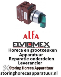 339 347582 -Standenschakelaar inbouwmaat ø22mm groen schakelvolgorde 1-0-2 vergrendeld ALFA