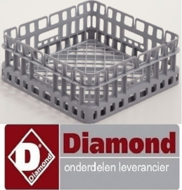 404DLBQ-39 - Mand voor glazen 400 x 400 mm - polypropyleen DIAMOND