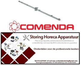 220511250 -Naspoelarm L 595mm inbouwpositie boven/onder sproeiers 6 inbouw ø 16mm Comenda