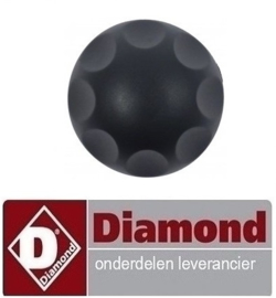 0660C4875 - Draai knop zwart DIAMOND