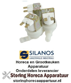 381370250 -Magneetventiel drievoudig recht 230VAC ingang 3/4" uitgang 11,5mm t.max. 90°C TP kunststof  SILANOS