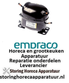 113605016 -Compressor koelmiddel R134a type EM65HHR 220-240V 50Hz HBP volledig hermetisch 7,62kg 1/6HP EMBRACO