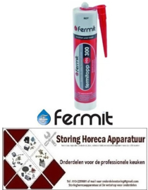 757890062 - Hoge temperaturen silicone FERMITOPP 300 neutrale hardheid -40 tot +250°C rood cartridge