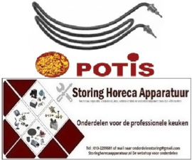 2034.155.63 - Verwarmingselement 1500W 230V L 265mm B 93mm H 80mm POTIS DONER GRILL