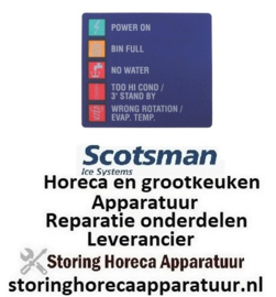 955694117 -Frontfolie voor ijsdispenser L 80mm B 70mm SCOTSMAN