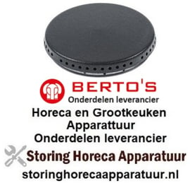 371103166 - Branderdeksel C ø 92mm inbouw ø 85mm 3,5kW voor gasfornuis BERTOS