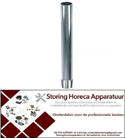 295515031 - Standpijp voor afvoer grootte 1½" werklengte 235mm totale hoogte 255mm AD ø 40mm messing verchroomd